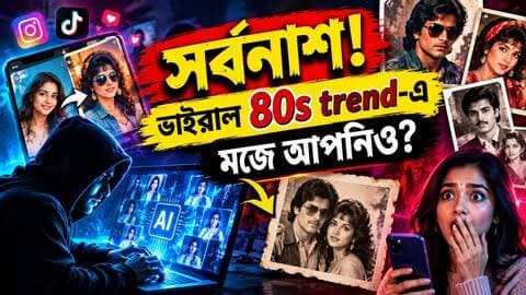 একটা সাধারণ ছবি, আর AI-এর জাদুতে কয়েক সেকেন্ডেই তা হয়ে যাচ্ছে আশির দশকের ভিন্টেজ ফিল্মি পোজ! 📸✨ বর্তমানে 80s AI Photo Trend সোশ্যাল মিডিয়ায় ব্যাপক জনপ্রিয়। ভারতে এই ট্রেন্ডের সময় ‘ChatGPT download’ সার্চও বেড়েছিল।
কিন্তু ছবি সুন্দর করার এই মজার ট্রেন্ডের সঙ্গে জড়িয়ে রয়েছে একটি গুরুত্বপূর্ণ প্রশ্ন—নিজের ছবি AI-কে দেওয়ার আগে আমরা কতটা ভেবে দেখছি?
আপনার আপলোড করা ছবির সঙ্গে থাকা বিভিন্ন তথ্য কীভাবে ব্যবহার হতে পারে? ছবি কতদিন সংরক্ষণ করা হবে? কোন Privacy Settings জানা জরুরি? এই ভিডিওতে সেই বিষয়গুলিই সহজ ভাষায় তুলে ধরা হয়েছে।
AI আমাদের ছবি বদলে দিচ্ছে, আমাদের কল্পনাকে নতুন রূপ দিচ্ছে। কিন্তু সেই সঙ্গে নিজেদের ডিজিটাল পরিচয় এবং ব্যক্তিগত তথ্য নিয়েও সচেতন থাকা দরকার।
ছবিটা কতটা সুন্দর হল, তার পাশাপাশি এটাও ভাবুন—ছবিটা কোথায় গেল? কীভাবে ব্যবহার হচ্ছে? 👀
ভিডিওটি ভালো লাগলে Like, Share ও follow করুন ClickNbit News-এ।
🔥
#AIPhoto #AIPhotoTrend #80sTrend #AIImage #ChatGPT #AIPhotos #AIPrompt #ArtificialIntelligence #DigitalPrivacy #DataPrivacy #OnlineSafety #PrivacyAwareness #TechNews #Technology #AITrend #ViralTrend #80sAesthetic #VintagePhoto #DigitalIdentity #বাংলা_টেক #ClickNbit #ClickNbitNews