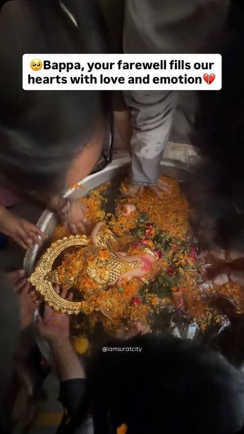 Bappa, your farewell fills our hearts with love and emotion. 🙏❤️