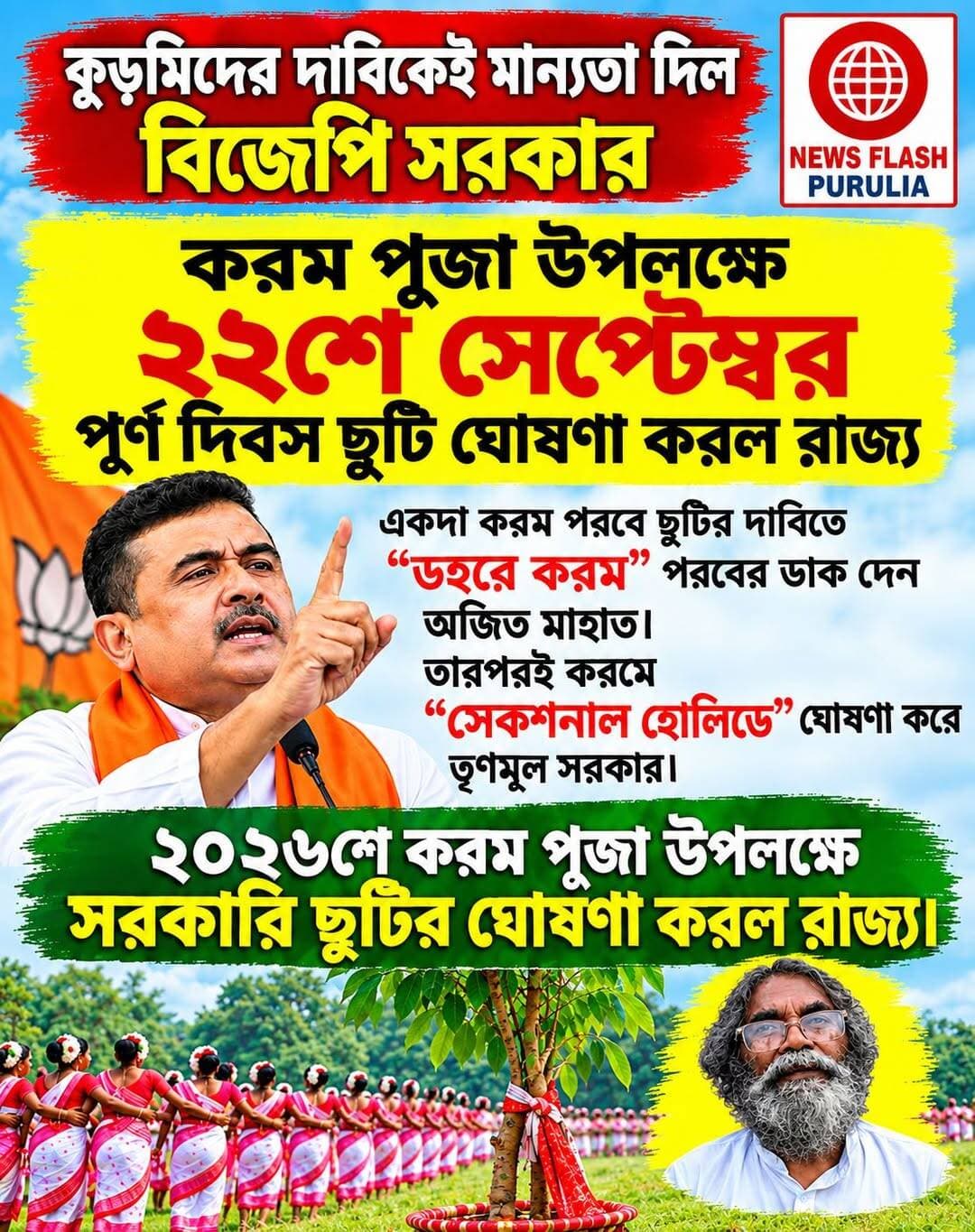কুড়মিদের দাবিকেই মান্যতা দিল BJP সরকার।