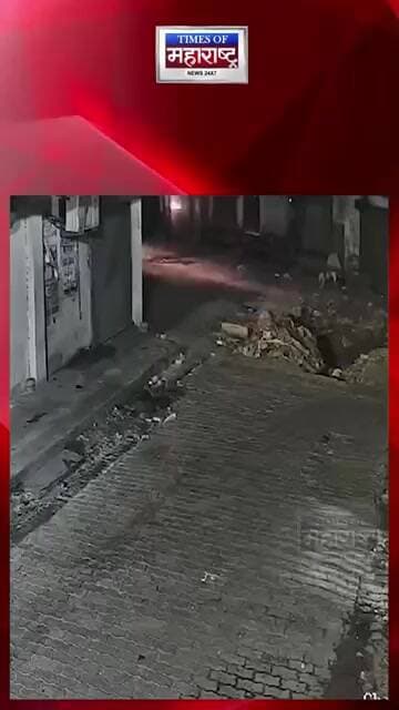 रात्री डिलिव्हरी बॉय उघड्या गटारात पडला! हेल्मेटमुळे गंभीर दुखापत टळली