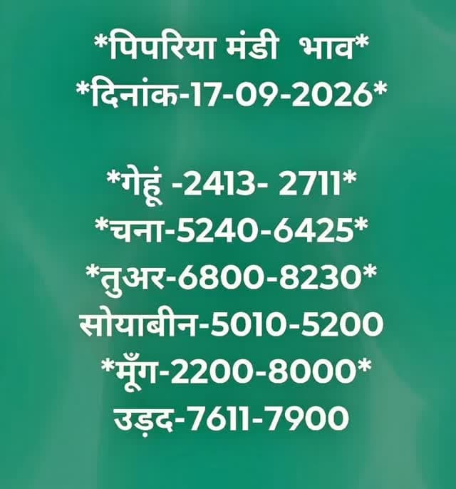 17/09/2026 pipariya mandi bhav #viral #india #mandi #moong #pipariya