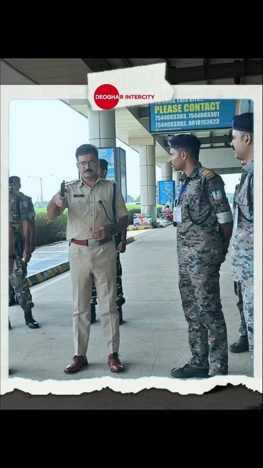 देवघर एसपी प्रवीन पुष्कर ने देवघर एयरपोर्ट की सुरक्षा व्यवस्था का लिया जायजा