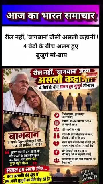 बेटों के बीच बंट गए बुजुर्ग मां-बाप, काउंसलिंग के बाद भी साथ #Bulandshahr #UPNews #ElderlyParents