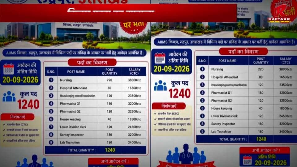 किच्छा
नौकरी के नाम पर ठगी, फर्जी तरीके से नौकरी देने का खेल...
#UttarakhandNews #uttarakhand #Kiccha #AIIMS #hospital #JOB #FraudAlert #FRAUD #farji