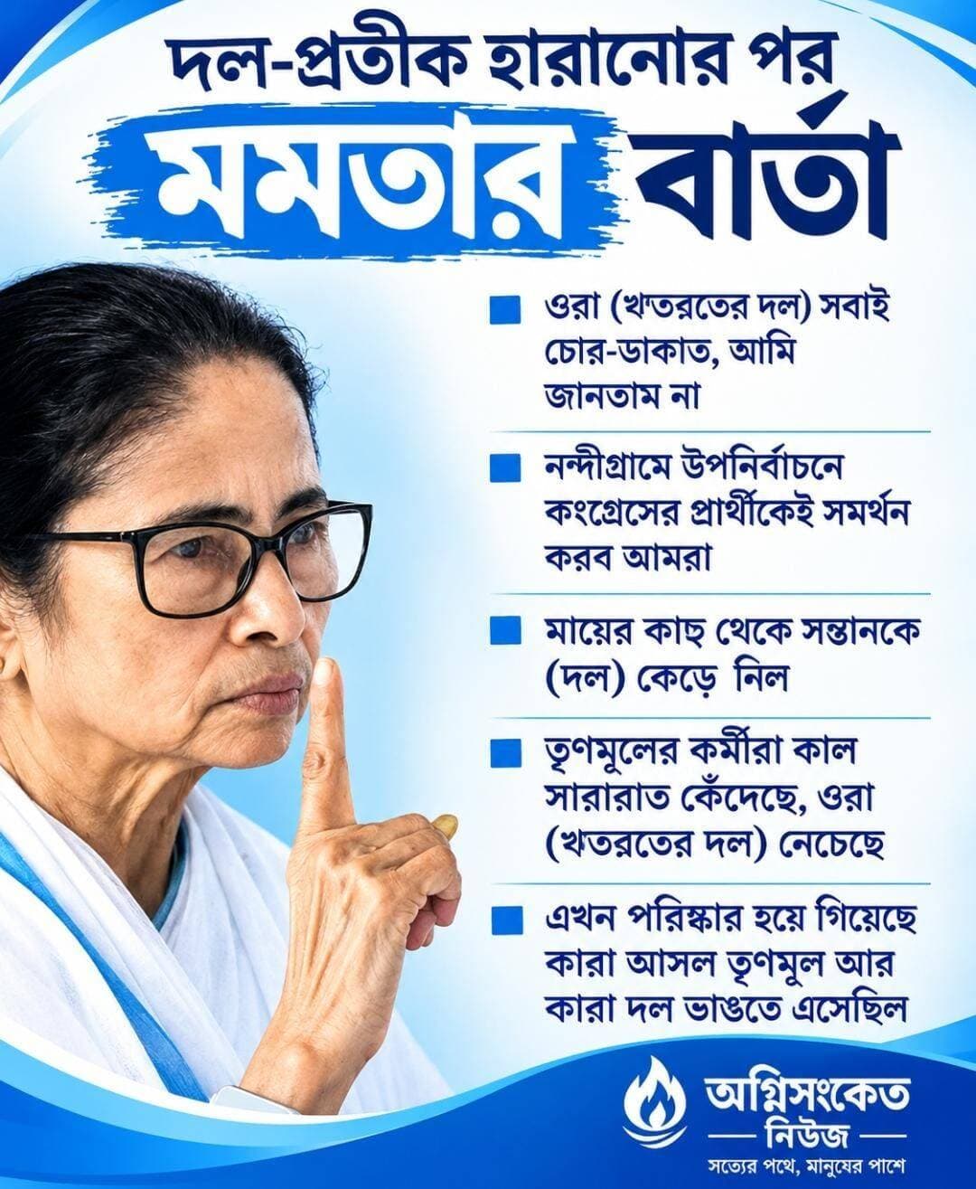 <nis:link nis:type=tag nis:id=মমতা nis:value=মমতা nis:enabled=true nis:link/> উবাচ....
<nis:link nis:type=tag nis:id=অগ্নিসংকেতনিউজ nis:value=অগ্নিসংকেতনিউজ nis:enabled=true nis:link/>