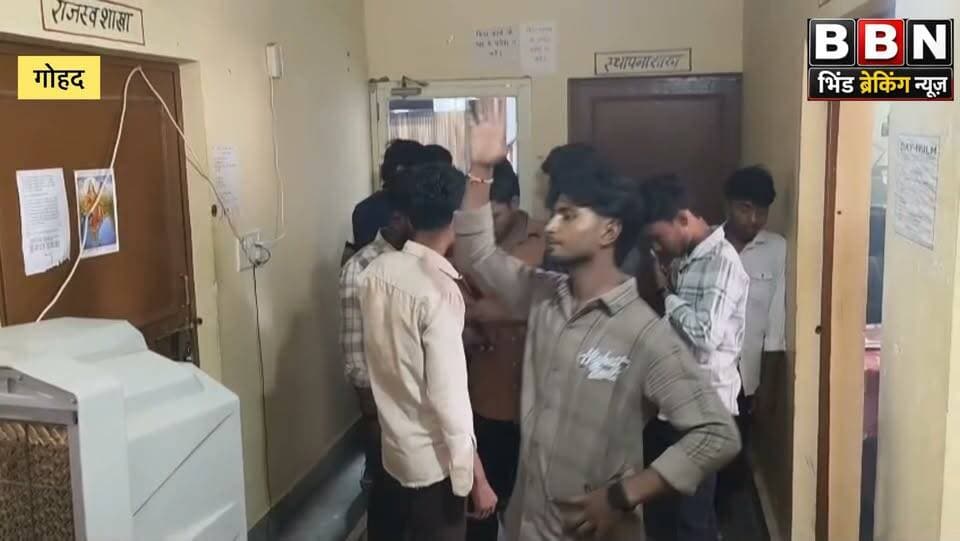 गोहद में गाय की मौत के बाद शव लेकर नगर पालिका पहुंचे गौसेवक—CMO चैंबर में शव रखकर किया प्रदर्शन
