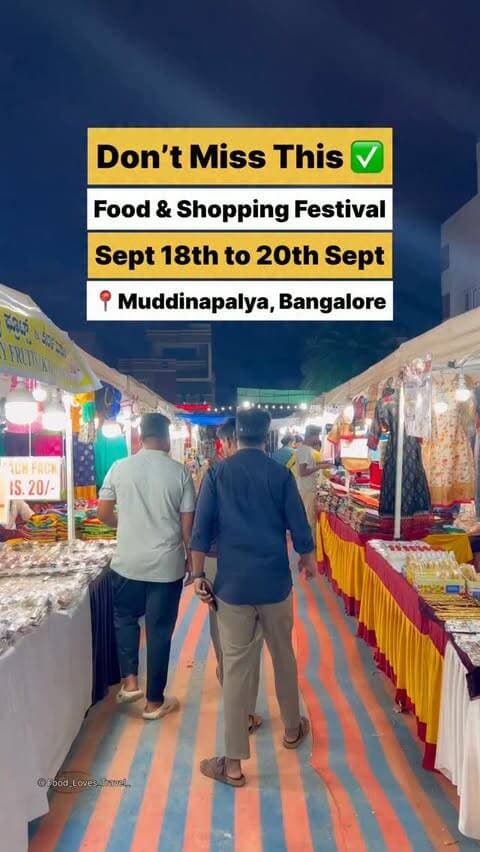 📍Opposite to VIDYANIKETAN School Ground, Muddinapalya , Bangalore
Sept 18th to 20th Sept
#nammabengaluru #bangalorefoodies #bangaloreblogger #muddinapalya #thingstodoinbangalore