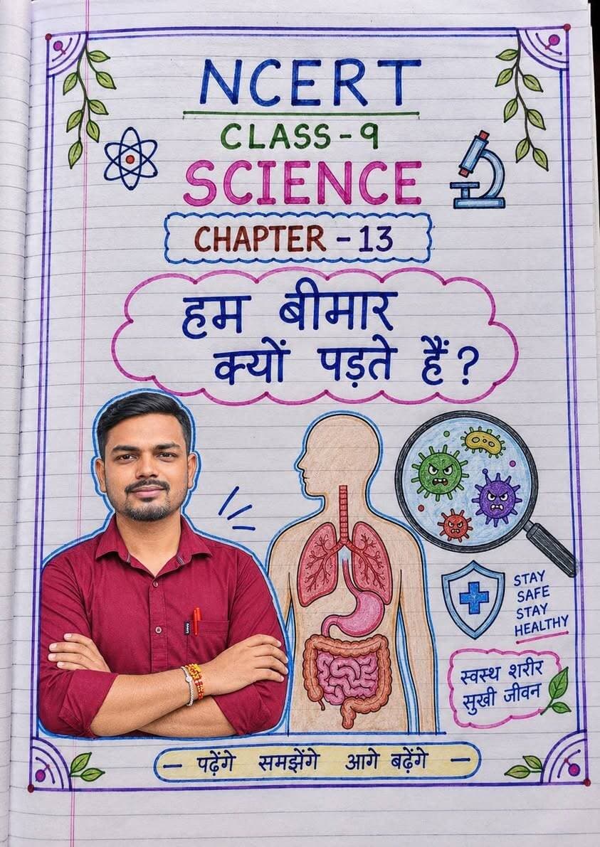 🔥 विज्ञान की जड़ी-बूटी सीरीज़ — याद करो, समझो और परीक्षा में छा जाओ! 🧠📚
NCERT Class 9 Science | Chapter 13 – हम बीमार क्यों पड़ते हैं?
एक पोस्ट में जरूरी बातें — कम पढ़ो, सही पढ़ो, पक्का याद रखो। ✍️
👉 पोस्ट को Save कर लो
👉 अपने दोस्तों के साथ Share करो
👉 ऐसी ही जड़ी-बूटी सीरीज़ के लिए Follow करें ❤️
आपको इस चैप्टर का कौन-सा टॉपिक सबसे कठिन लगता है? 👇
#ScienceJadiBooti #VigyanKiJadiBooti #NCERTScience #Class9Science #Class9 #ScienceNotes #NCERTNotes #हमबीमारक्योंपड़तेहैं #ScienceRevision #ExamPreparation #BoardExam #StudyNotes #HindiMedium #Students #ScienceLovers #StudyWithMe #BKRajClasses #Education #ViralPost #StudyGram #ExamNotes