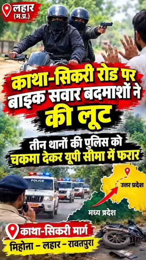 #लहार अनुभाग के मिहोना क्षेत्र में हुआ ऐसा ,,तीन थानों का पुलिस पीछे ,,