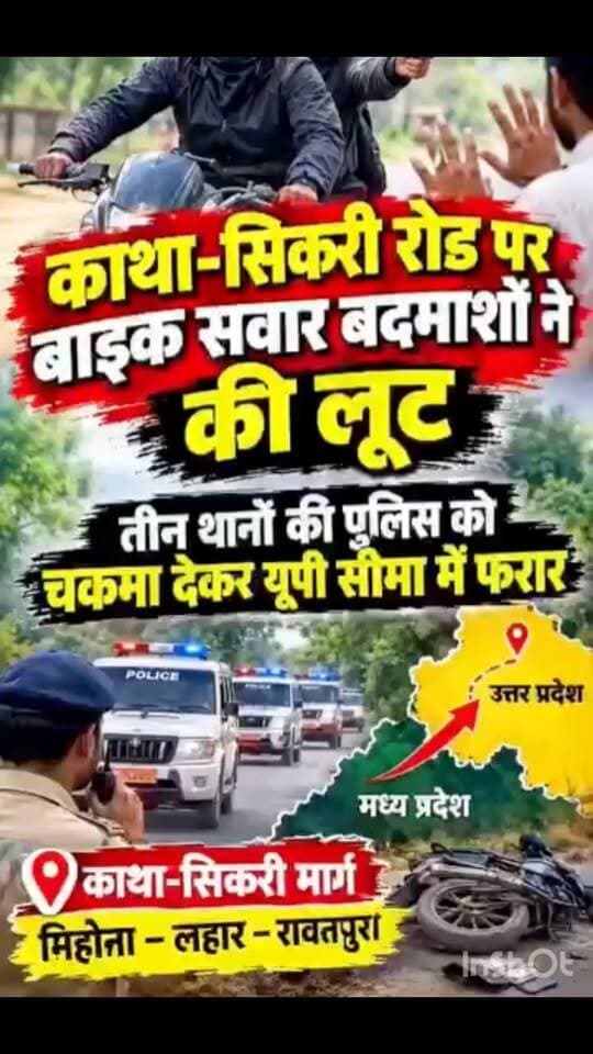 #लहार अनुभाग के मिहोना क्षेत्र में हुआ ऐसा ,,तीन थानों का पुलिस पीछे ,,