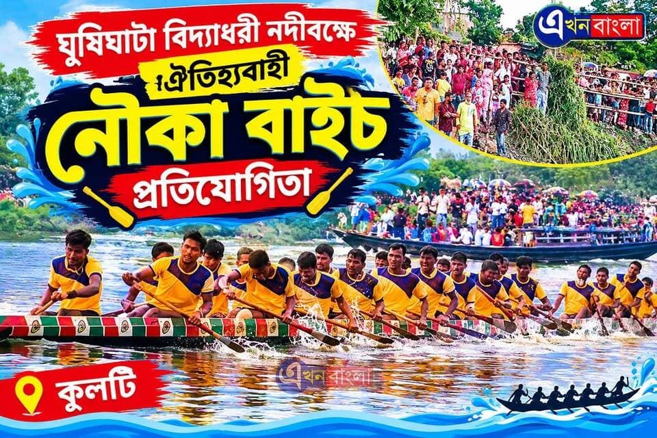 ঘুষিঘাটা বিদ্যাধরী নদীবক্ষে ঐতিহ্যবাহী "নৌকা বাইচ প্রতিযোগিতা"_
#নৌকা_বাইচ_প্রতিযোগিতা #News #AkhonBangla #Kulti #Minakhan