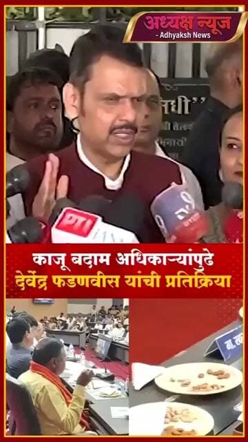 दुष्काळ परिस्थितीवर बोलवण्यात आलेल्या बैठकीत काजू बदाम मुख्यमंत्री देवेंद्र फडवणीस यांची प्रतिक्रिया