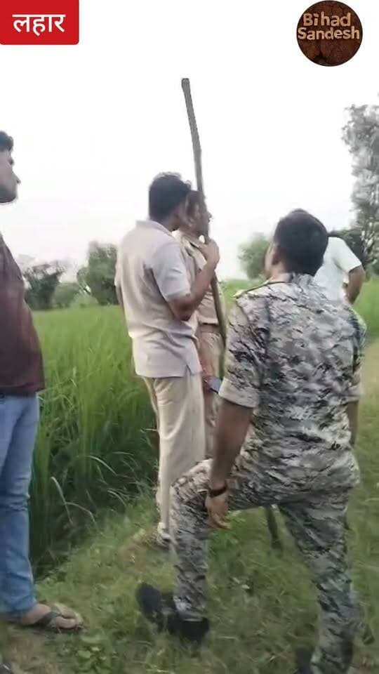 #लहार अनुभाग के मिहोना क्षेत्र में हुआ ऐसा ,,तीन थानों का पुलिस पीछे ,,