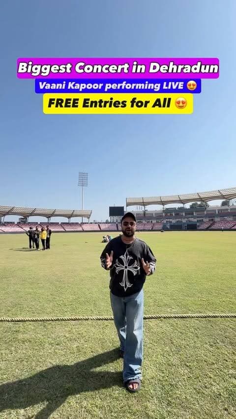 Free Concert for Everyone 😍
-
-
Biggest news of Dehradun 🤩
-
-
#vaanikapoor #concerts #freeconcert #event #dehradun