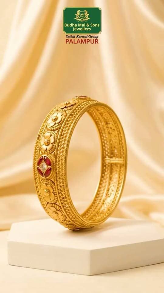 HIMACHAL’S BIGGEST BANGLE MAHA UTSAV *SEASON* - *11*
🗓️ 23,24,25,26 27 September | ONLY 5 *DAYS*
Get ready for 1000+ stunning Bangle Designs with incredible savings!
💥 *Special Offers:*
🔸 100% Exchange Value on old gold*
🔸 Gold Making Charges starting at 6.99% — max 10.99%*
🔸 Up to 55% OFF on Bangle *Making Charges*
🔸 Traditional • Contemporary • Bridal • Everyday Designs
✨ Beautiful Designs. Better Prices. Bigger Savings.
Don’t miss these 5 days of *Mahabachat!*
📍 Budha Mal & Sons Jewellers, Palampur
Budha Mal Empire, Aima, Near Yamini Hotel
*T&C Apply
