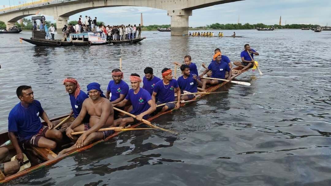 "মালঞ্চ বিদ্যাধরী নদীবক্ষে" ঐতিহ্যবাহী "নৌকা বাইচ প্রতিযোগিতা"_