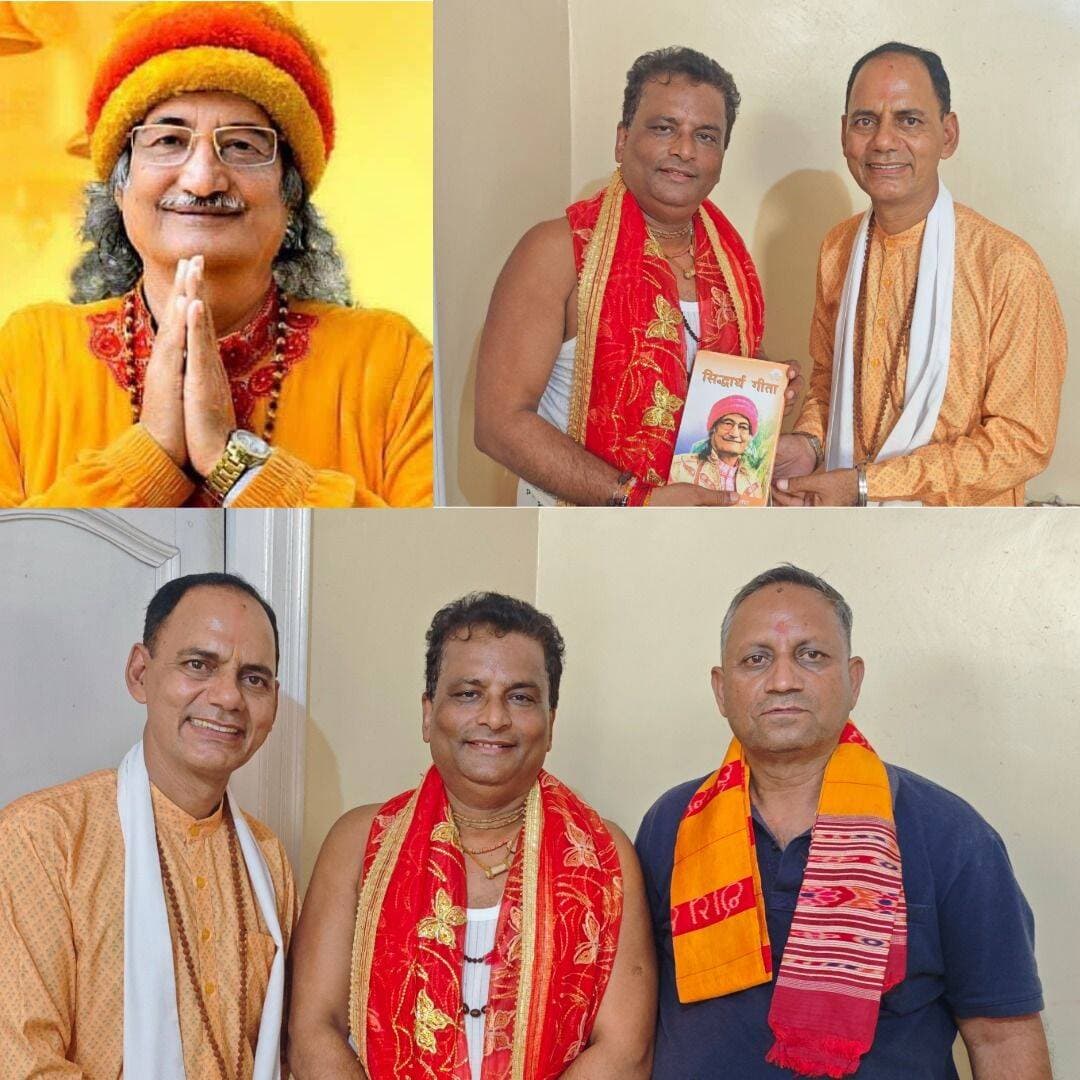 रामनाम के रहस्य को जानो : समर्थगुरु सिद्धार्थ
श्री दुर्गा देवी मंदिर पिपली, कुरुक्षेत्र के पीठाधीश और समर्थगुरु धारा हिमाचल के शिक्षा कोऑर्डिनेटर आचार्य डॉ. सुरेश मिश्रा ने धर्म नगरी कुरुक्षेत्र के गीता भवन में पधारे
डॉ. स्वामी चिदानंद ब्रह्मचारी जी ओडिशा से आत्मीय भेंट की।
आचार्य डॉ. सुरेश मिश्रा ने बताया कि समर्थगुरु धाम, मुरथल के संस्थापक समर्थगुरु सिद्धार्थ औलिया जी के सान्निध्य में
विश्व में फैले नकारात्मक सोच को देखते हुए समर्थगुरु धारा और भारतीय योग एवं प्रबंधन संस्थान ने मिलकर विश्व आत्म क्रांति अभियान शुरू किया है।
इसके अंतर्गत पाँच कार्यक्रम आयोजित किए जा रहे हैं : 1.सहज योग 2.मिशन हेल्थ मैनेजमेंट 3.स्ट्रेस मैनेजमेंट 4.मिशन सतनाम 5.प्रज्ञाचार्य
सनातन धर्म के सुदृढ़ीकरण के लिए आगामी कदमों पर विस्तृत चर्चा हुई।
डॉ. स्वामी चिदानंद एक प्रतिष्ठित आध्यात्मिक गुरु, विद्वान और सामाजिक कार्यकर्ता हैं। वह इंटरनेशनल गीता मिशन के अध्यक्ष और शिशु अनंत आश्रम से जुड़े हुए हैं।
आचार्य डॉ. सुरेश मिश्रा ने उनका मां दुर्गा की लाल चुनरी
ओढ़ा कर स्वागत किया। समर्थगुरु सिद्धार्थ औलिया जी द्वारा रचित सिद्धार्थ गीता और मेंटल हेल्थ मैनेजमेंट ब्लिसफुल लिविंग द्वारा मेंटल हेल्थ मैनेजमेंटब्रोशर को भेंट किया ।
षडदर्शन साधु समाज के संगठन सचिव डॉ. प्रमोद कौशिक को भी समर्थगुरु सिद्धार्थ औलिया जी द्वारा रचित साहित्य द्वारा सम्मानित किया। IIYM संस्था के बारे में जानकारी दी।
आज ट्विटर के माध्यम से आदरणीय समर्थगुरू सिद्धार्थ औलिया जी ने विशेष बताया कि तुम भी किसी कामिल मुर्शिद से जुड़ो, उससे रामनाम के रहस्य को जानो, उस सहस्रदल कमल के रहस्य को जानो और उससे अपना नाता जोड़ो। इस प्रकार तुम्हारे सारे भ्रम, तुम्हारे सारे भय विदा हो जाते हैं।