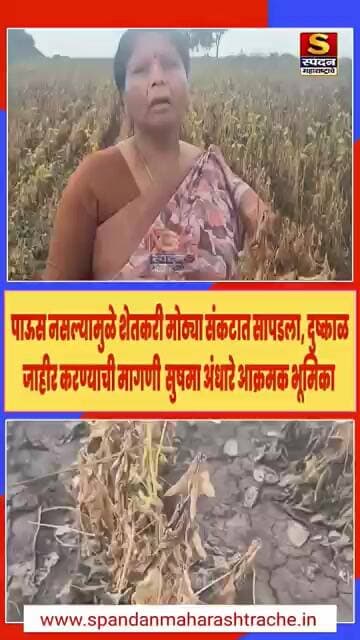राज्यात शेतकरी संकटात सुषमा अंधारे यांनी आक्रमक भूमिका #spandanmaharashtrache