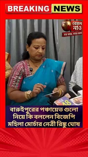 দক্ষিণ ২৪ পরগনার বারুইপুরের পঞ্চায়েত গুলো নিয়ে কি বললেন বিজেপি মহিলা মোর্চার নেত্রী রিঙ্কু ঘোষ