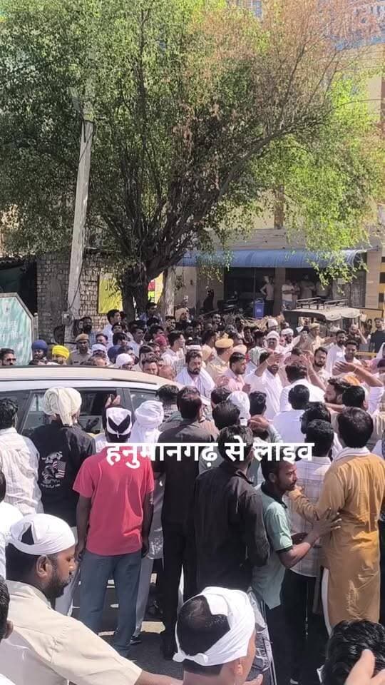 हनुमानगढ़ से लाइव माहौल तनाव पूर्ण #news #rajasthannews #bjp #boltahindustan
