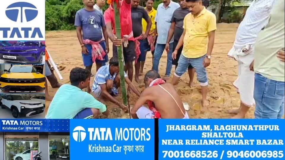 খুঁটি পুজোর মাধ্যমে দুর্গোৎসবের সূচনা চরমুন্ডি বটতলা চকে
