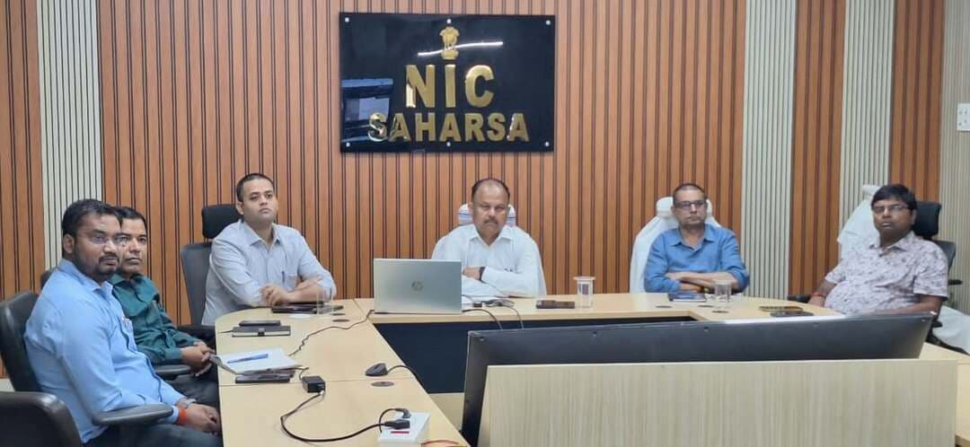 अध्यक्ष, भारतीय भूमि पतन प्राधिकारण की अध्यक्षता में विडियों काॅन्फेंसिंग के माध्यम से बैठक।