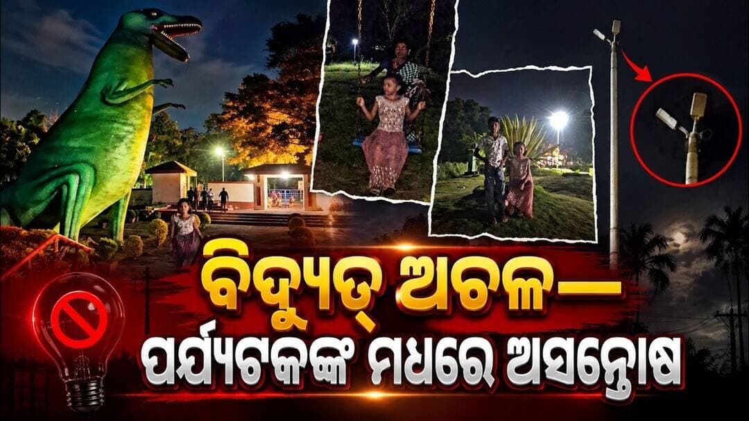 ବିଦ୍ୟୁତ ଅଚଳ—ପର୍ଯ୍ୟଟକଙ୍କ ମଧ୍ୟରେ ଅସନ୍ତୋଷ || NALCO Dinosaur Park in Darkness