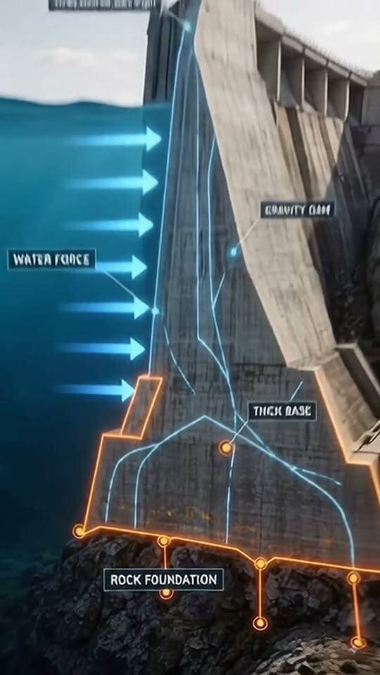 Ever wondered how a massive dam holds back millions of tons of water without breaking? Discover the incredible engineering marvel behind hydroelectric dams. What fascinated you the most? #Engineering #Hydroelectric #ScienceDaily