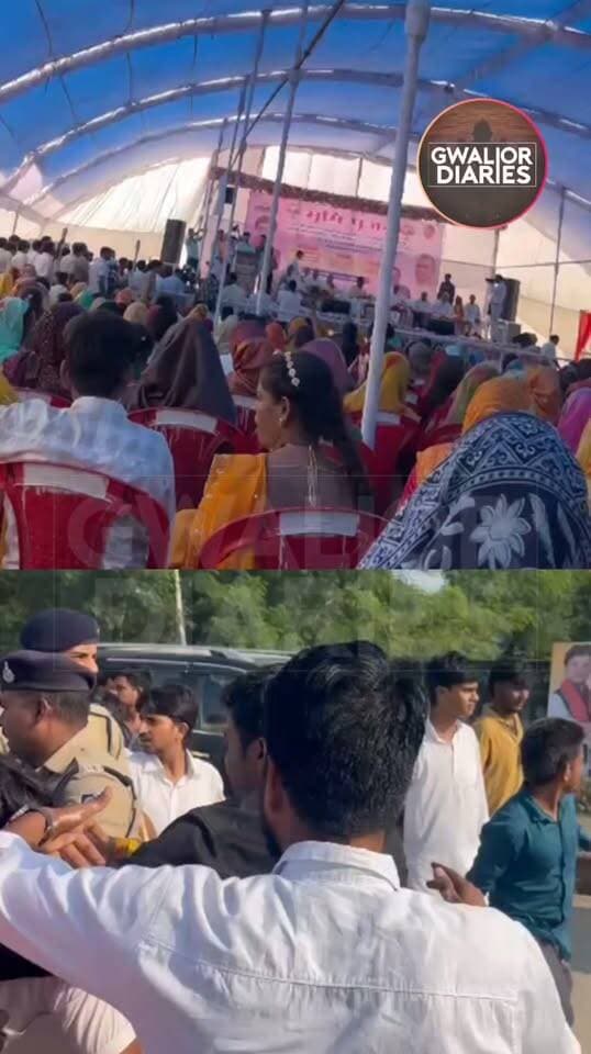 ग्वालियर में सिंधिया के कार्यक्रम में हंगामा, काले झंडे दिखाने के बाद दो पक्ष भिड़े; पुलिस ने संभाला मोर्चा...