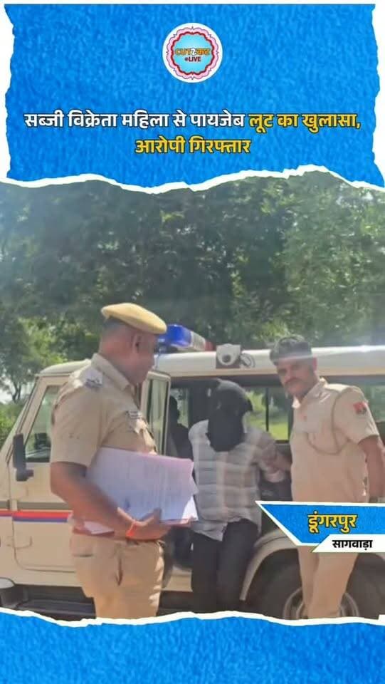 डूंगरपुर सागवाड़ा थाना पुलिस ने बीजावाड़ा में सब्जी बेचने वाली महिला से हुई चांदी के पायजेब लूट की वारदात का खुलासा करते हुए मुख्य आरोपी भुवेश रोत (निवासी फावटा) को गिरफ्तार किया है। पीड़िता मंजू डामोर ने रिपोर्ट दर्ज कराई थी कि 14 सितंबर को ठाकरडा में मोटरसाइकिल सवार एक युवक व उसकी महिला मित्र ने वास्तु का बहाना बनाकर सब्जी ली और पैसे देने के लिए उसे सुनसान जगह ले गए। वहां उसका मुंह दबाकर 20 तोले की चांदी की पायजेब लूटकर फरार हो गए। पुलिस ने 45 सीसीटीवी कैमरों और तकनीकी जांच के आधार पर आरोपी को पकड़ा, जिसने अपनी महिला मित्र के साथ वारदात कबूल ली है।
#DungarpurNews #SagwaraPolice #RajasthanCrime #BreakingNews #CrimeNews DungarpurPolice