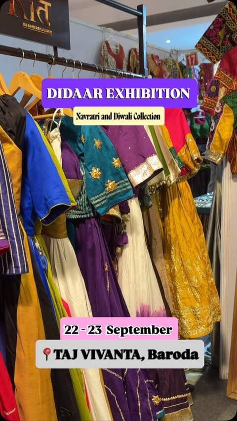 ✨ Get Ready for the Festive Season! ✨
Baroda’s most awaited shopping event is here — Didaar Exhibition! 🛍️✨
Elevate your celebrations with an exclusive collection curated especially for Navratri, Weddings, and Diwali:
🛍️ Featured Collections:
Festive & Navratri Wear (Chaniya Cholis & Designer Outfits)
Wedding & Bridal Wear
Trendy & Traditional Jewellery
Home Decor & Festive Essentials
🗓️ Dates: 22nd & 23rd September
📍 Venue: Hotel Taj Vivanta, Akota, Baroda
Bring your friends and family along and step into the festive season with style! ❤️
#DidaarExhibition #BarodaShopping #VadodaraEvents #NavratriCollection #DiwaliShopping BarodaFashion WeddingShopping TajVivantaBaroda VadodaraFashionFest ShopInStyle