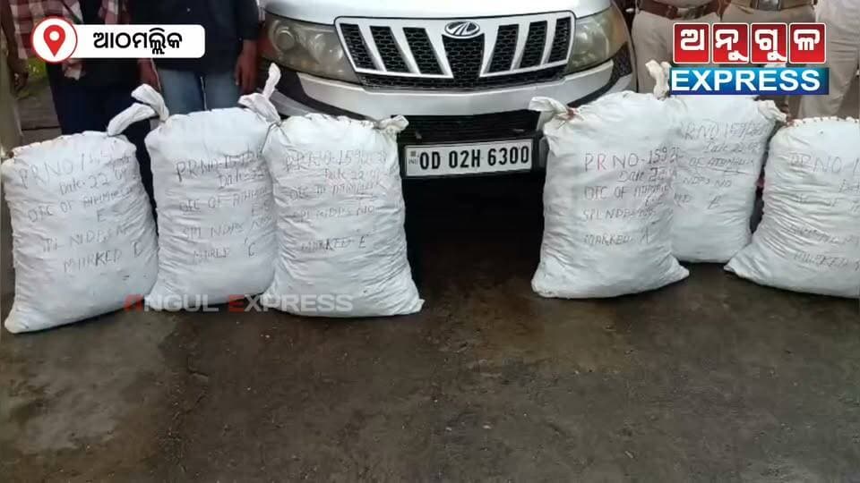୧୨ ଲକ୍ଷ ଟଙ୍କାର ଗଞ୍ଜେଇ ଜବତ, ୨ ଯୁବକ ଗିରଫ '
ଗଞ୍ଜେଇ ଚାଲାଣ ବେଳେ ଧରାପଡ଼ିଲେ ୨ ଅଭିଯୁକ୍ତ '
ମହିନ୍ଦ୍ରା XUV500ରୁ ମିଳିଲା ୧୨୦ କେଜି ଗଞ୍ଜେଇ। #NDPSCase #Athamallik #angulexpress #anugul