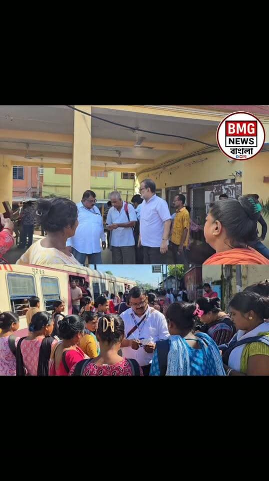 পূর্ব রেলের শিয়ালদা বনগাঁ শাখার বামনগাছি স্টেশনে রেলের বিশেষ টিকিট চেকিং অভিযান। টিকিটবিহীন যাত্রীদের করা হলো জরিমানা। দেখুন।