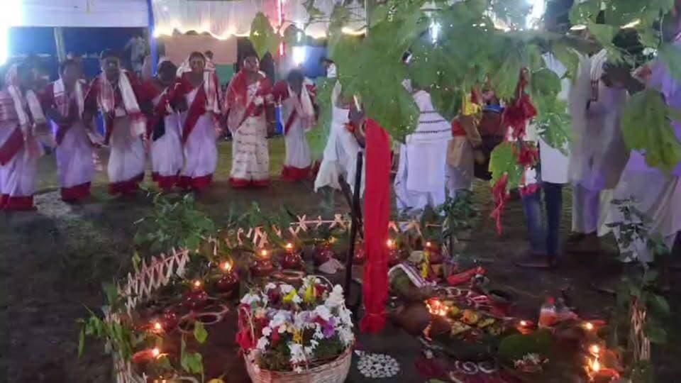 বিহালীৰ কাউৰী পথাৰৰ কাৰিবিলত কৰম পূজাৰ ৰূপালী জয়ন্তী LIVE
