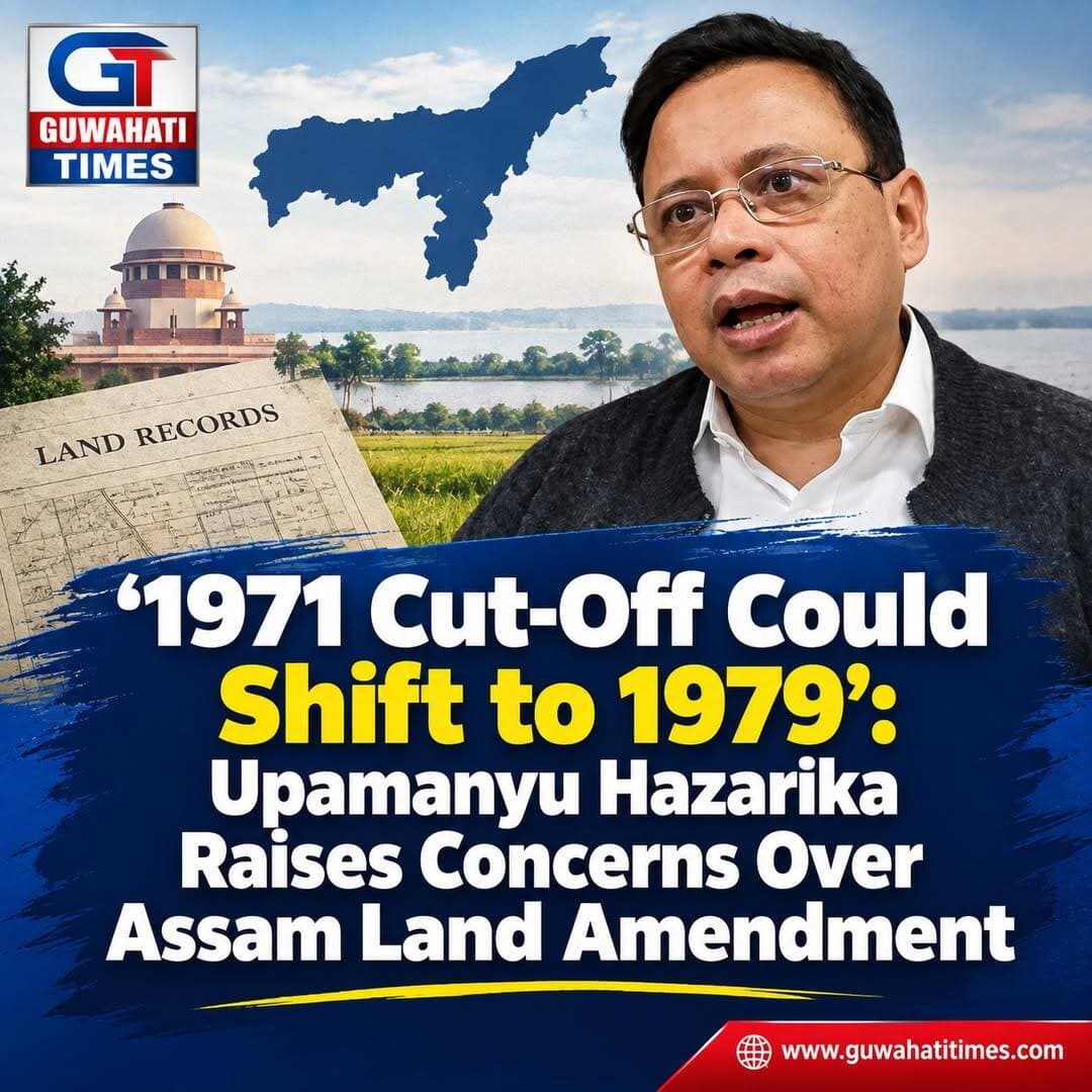 ‘1971 cut-off could shift to 1979’: Upamanyu Hazarika raises concerns over Assam land amendment
Supreme Court senior advocate and Pravajan Virodhi Mancha (PVM) convenor Upamanyu Hazarika has raised concerns over the amended definition of “original inhabitant” under the Assam Land Revenue Regulation Amendment, 2026.
In a memorandum submitted to Prime Minister Narendra Modi, Union Home Minister Amit Shah and other authorities, Hazarika argued that the provision requiring three generations of continuous residence, with each generation counted as 25 years, could have implications for Assam’s citizenship and NRC-related processes.
According to Hazarika, the provision could potentially allow families who migrated from Bangladesh in 1979 to qualify as “original inhabitants” by 2006. He therefore argued that the amendment could effectively shift the relevant cut-off from 1971 to 1979.
Hazarika also raised concerns about the implications for the NRC and alleged that people of Bangladeshi origin had previously been included in the NRC as “original inhabitants” despite inadequate documentation. These are claims made in PVM’s representation and remain part of the ongoing debate over the amendment.
The Assam Land Revenue Regulation Amendment, 2026, and its implications for land rights, citizenship-related documentation and the definition of “original inhabitant” have emerged as a subject of political and legal discussion in the state.