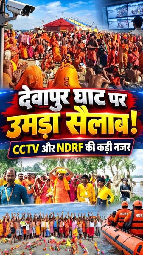 देवापुर घाट पर उमड़ा आस्था का महासैलाब: चप्पे-चप्पे पर CCTV, नदी में उतरी NDRF!
#DevapurGhat #Areraj #BabaSomeshwarnath #patahinews #MotihariNews