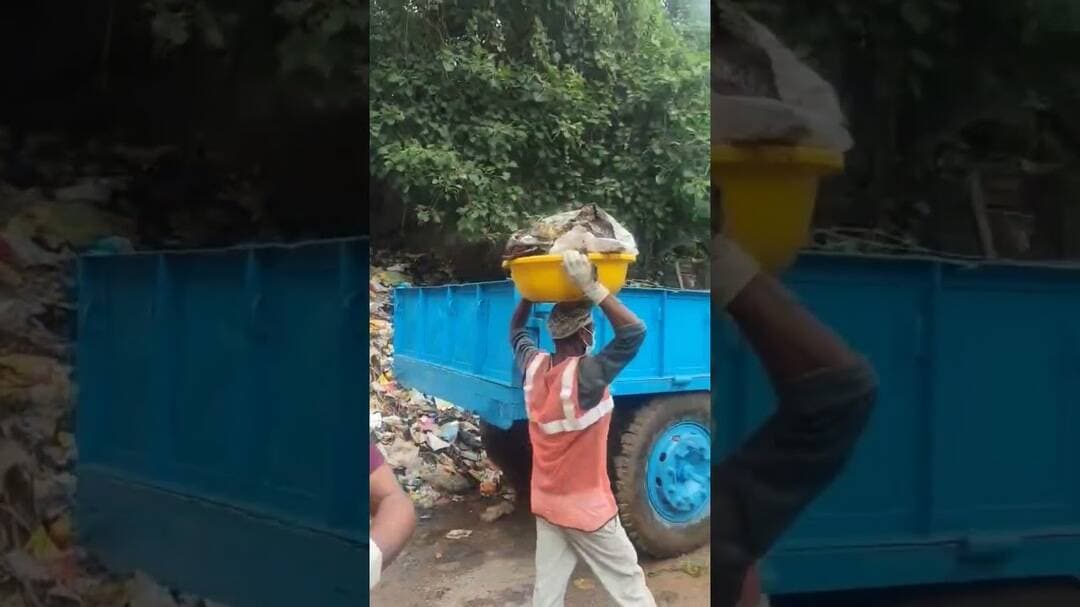 काली मंदिर के आगे कचरे के अंबार को हटाया गया। #shorts #viralvideo #khesar #banka