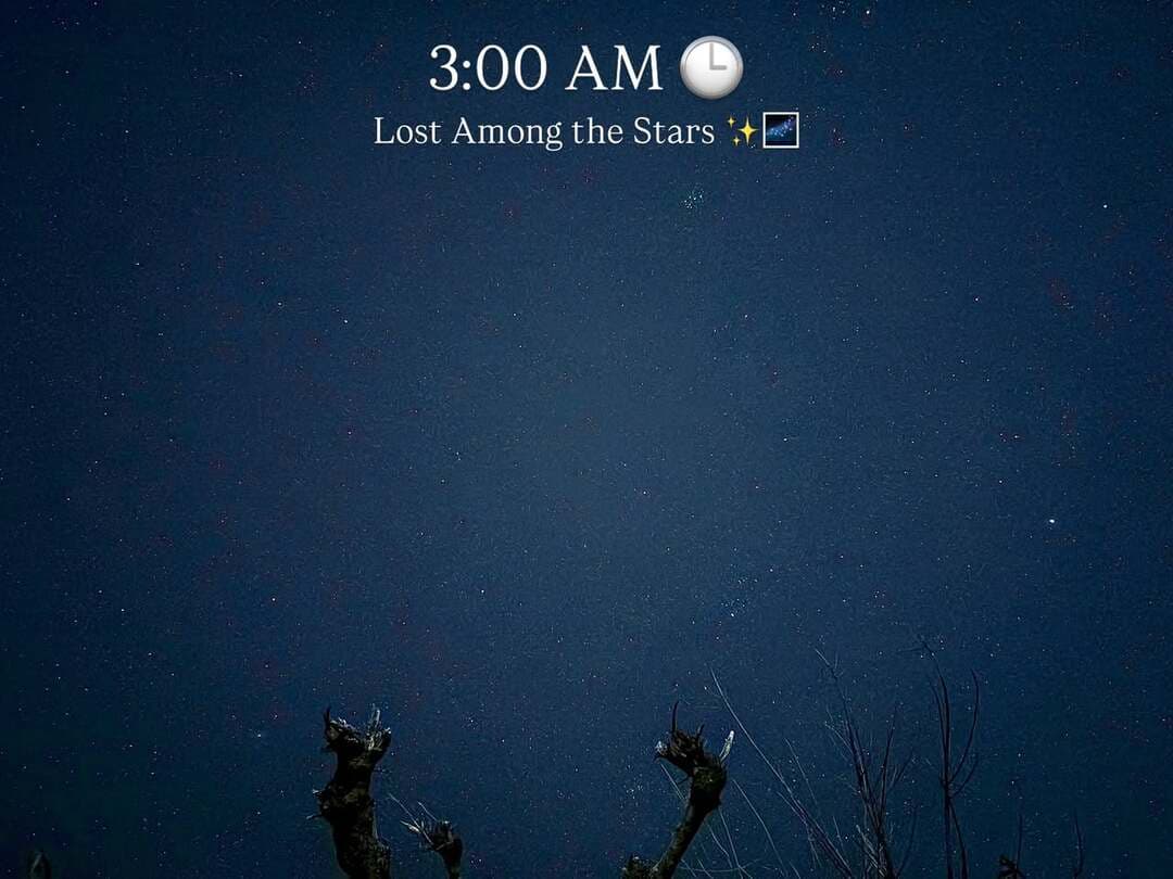 3:00 AM 🕒
Lost Among the Stars ✨🌌
3:00 AM 🕒
Lost Among the Stars ✨🌌
Night Love
Alone ♥️