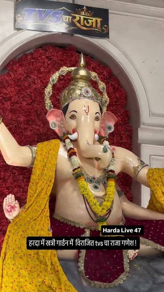 हरदा में खत्री गार्डन में विराजित tvs चा राजा गणेश !