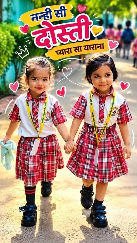 नन्ही सी दोस्ती ❤️ हाथों में हाथ और ढेर सारी मस्ती… 🥰👭
प्यारा सा याराना हमेशा यूँ ही बना रहे! ✨
#नन्हीसीजान #प्यारासा #childhoodfriendship #cutemoments #SchoolFriends