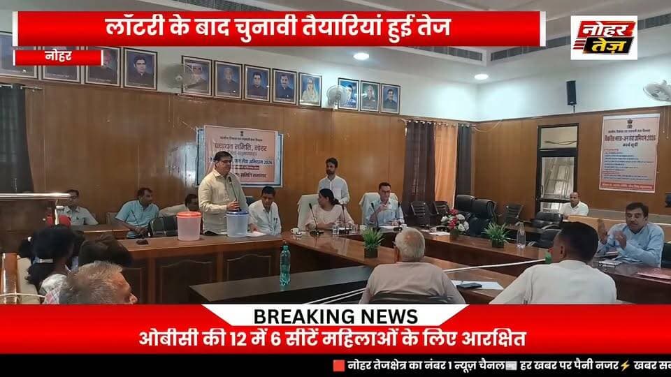 आरक्षण लॉटरी के बाद बदला चुनावी गणित, नोहर में बढ़ी महिला दावेदारों की सक्रियता
#नोहर #पंचायतीराजचुनाव #आरक्षणलॉटरी #ग्रामपंचायत #सरपंचचुनाव #वार्डपंच #नोहरपंचायतसमिति #महिलाआरक्षण #राजस्थानपंचायतचुनाव #Nohar #NoharNews #NoharTez