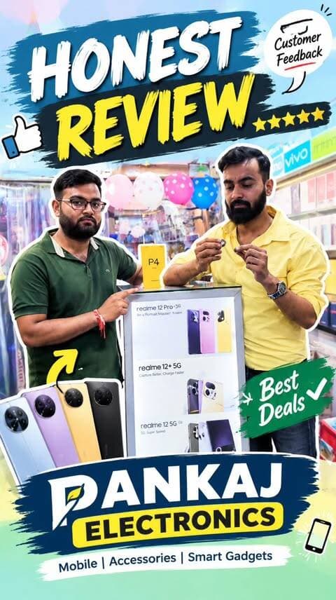 🎤📱 HONEST CUSTOMER REVIEW!
Pankaj Electronics par customer ka real experience — bina kisi filter ke! 🔥
Aap bhi phone lene se pehle genuine review zaroor dekhein. ❤️
#HonestReview #CustomerReview #RealReview #PankajElectronics #Bhopal MobileShop MobileReview PhoneReview CustomerExperience Smartphone MobileDeals TechReview BhopalMobile TrendingReels ReelsIndia
