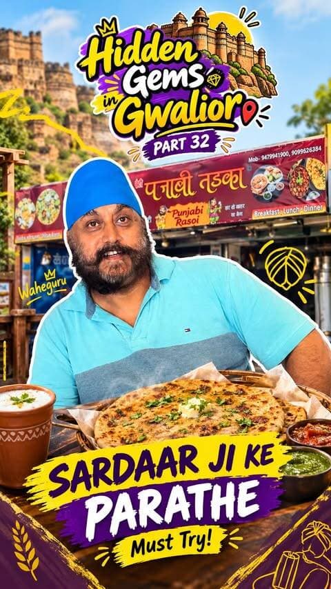 Must Try Punjabi Paratha in Gwalior🔥 HIDDEN GEMS IN GWALIOR PART 32🙌🏻
Sirol road se jaate hue mujhe dikha ek cozy sa spot jana ek sweet sardar ji khila rahe hai kaafi badhiya khana or woh bhi pocket friendly prices mai👍🏻
Mene yahan pr try kiya inka Aloo ka paratha and punjabi paratha dono ka hi taste kaafi accha tha and chai toh must try hai✅
So do visit this place guys, abhi just 2 month hi hue hai open kiye toh support karo and zyada se zyada share karo✨
Address: Sethi Punjabi Tadka, near Devki Grand, Sirol road, Gwalior📍
No repost🚫
#gwaliorfoodsters