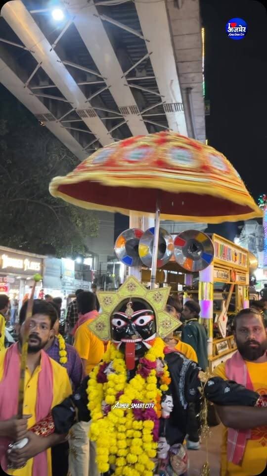 अजमेर में निकला काली माता का भाव अखाड़ा।