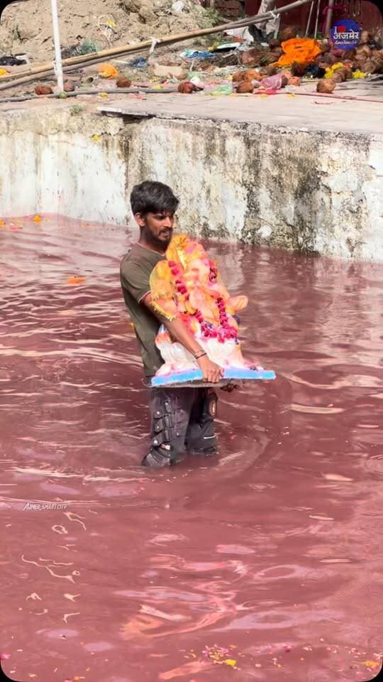अजमेर में गणपति बप्पा को भावुक विदाई 🙏❤️ | Ganesh Visarjan 2026 | Anant Chaturdashi