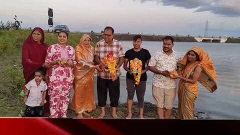 धूमधाम से निपानिया डैम में हुआ गणेश प्रतिमाओं का विसर्जन