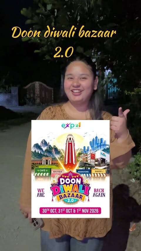 Doon Diwali Bazaar 2.0😍✨
Full on diwali vibes, entertainment, gifting and live performances 🙌✨
Get ready dehradun for to 30th october to 1st November 🥳
.
.
#viral #reels #explorepage✨ #dehradun #friends