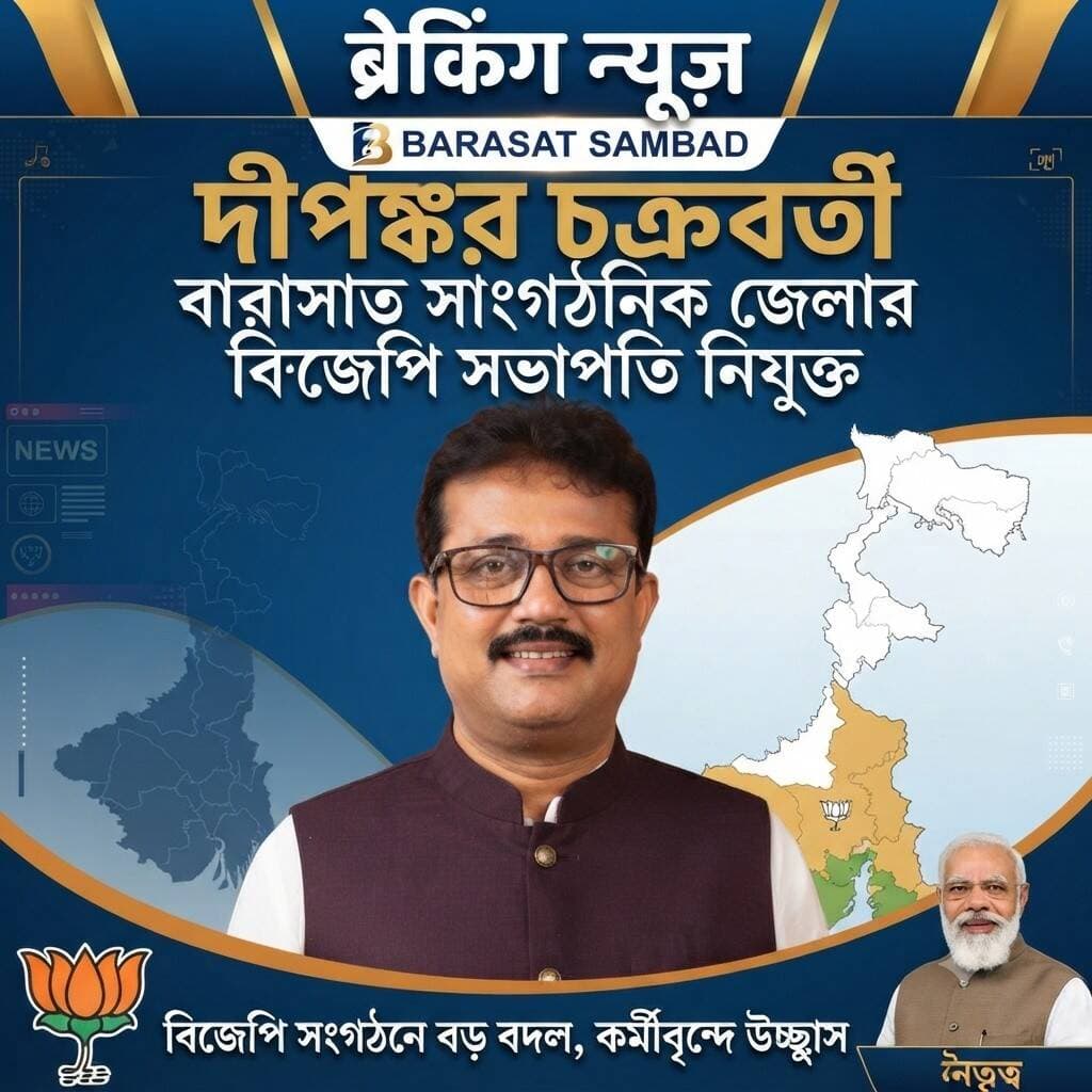বারাসাত সাংগঠনিক জেলার বিজেপি
সভাপতি হলেন দীপঙ্কর চক্রবর্তী।
<nis:link nis:type=tag nis:id=tv6বাংলা nis:value=tv6বাংলা nis:enabled=true nis:link/> <nis:link nis:type=tag nis:id=fpyシviralfypシ゚viralシalシ nis:value=fpyシviralfypシ゚viralシalシ nis:enabled=true nis:link/> <nis:link nis:type=tag nis:id=reelsviralシ nis:value=reelsviralシ nis:enabled=true nis:link/> <nis:link nis:type=tag nis:id=fypシ゚ nis:value=fypシ゚ nis:enabled=true nis:link/> <nis:link nis:type=tag nis:id=ভাইরাল nis:value=ভাইরাল nis:enabled=true nis:link/> <nis:link nis:type=tag nis:id=hashtag nis:value=hashtag nis:enabled=true nis:link/>