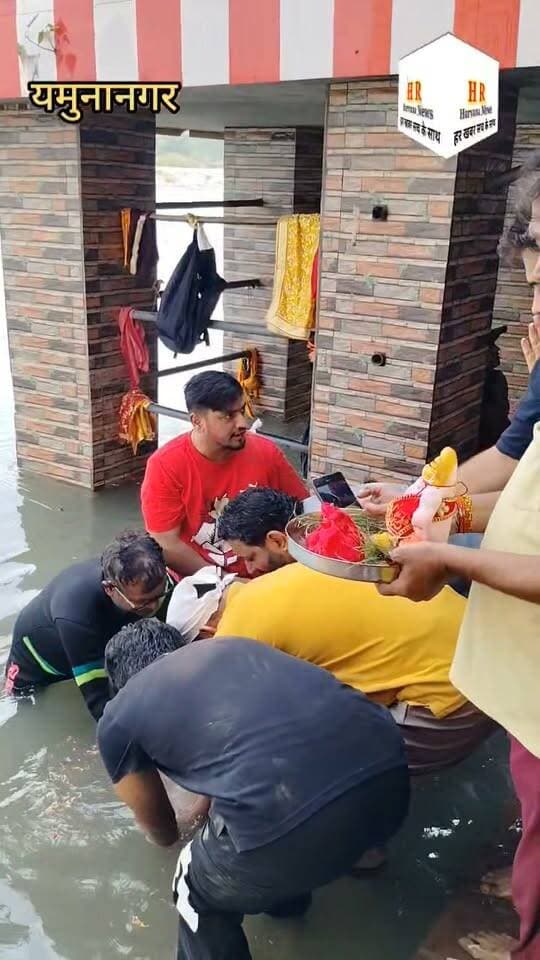 यमुनानगर में बड़ी धूमधाम से किया गया गणपति विसर्जन