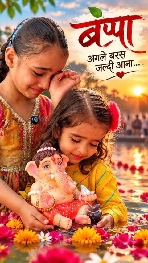 बप्पा की विदाई… बेटियों की आंखों में आंसू 🥹🙏
अगले बरस जल्दी आना बप्पा ❤️🌺
#ganpatibappamorya #ganpativisarjan #bappamorya #emotionalmoments #ganeshchaturthi
